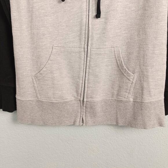 NBA Womens M Gray Black Hoodie San Antonio "Spurs Loud & Proud" Full Zip Pockets - Picture 5 of 8